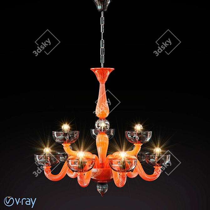 Title: Murano Crystal Chandeliers - Vetri Lamp Collection 3D model image 1