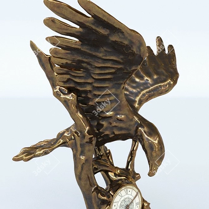 Majestic Eagle Timepiece 3D model image 3