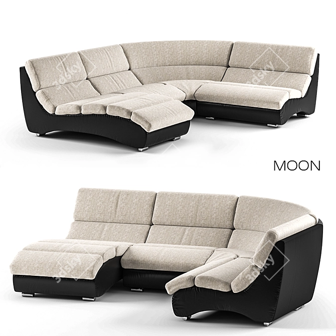 Title: Versatile and Stylish Modular Sofa 3D model image 1