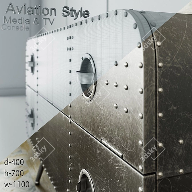 Title: Aviator Aluminum Console 3D model image 3