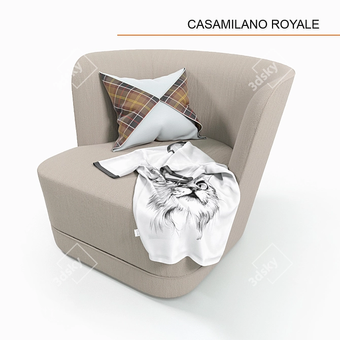 Elegant Casamilano Royale Armchair 3D model image 1