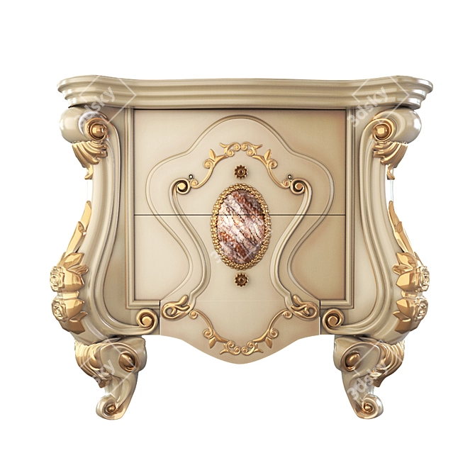 Elegant Rosalie Bedside Table 3D model image 1