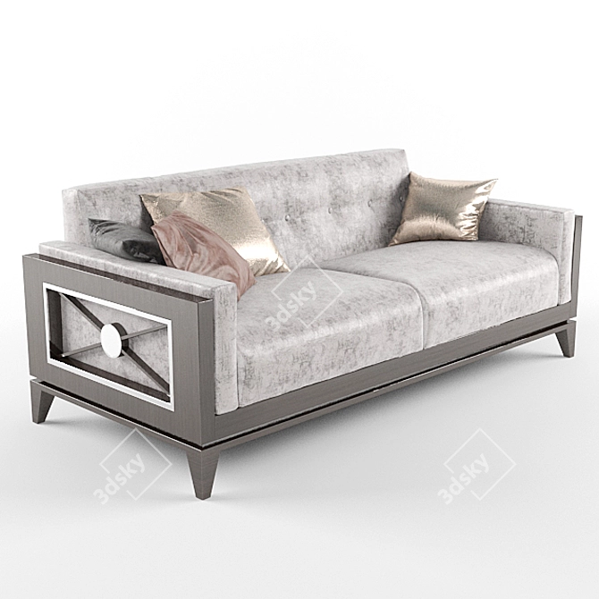 Elegant St. Tropez 3-Seater Sofa 3D model image 1