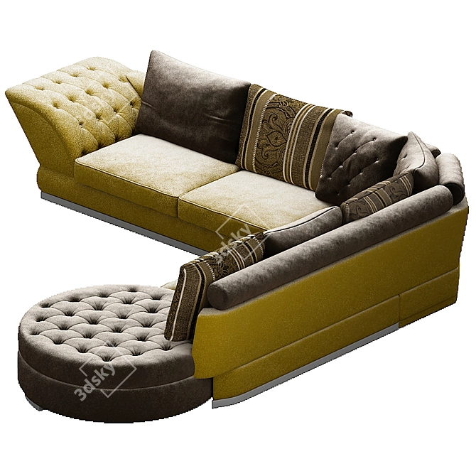 Modern Corner Sofa 3D model image 1