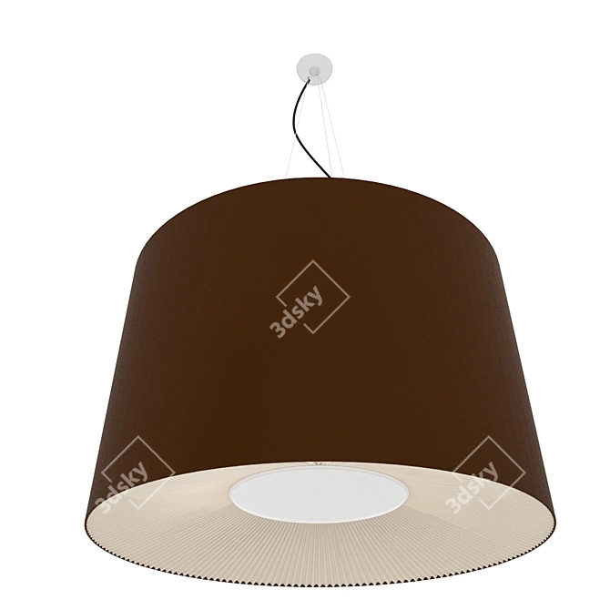 Elegant Velvet Suspension Lamp 3D model image 1