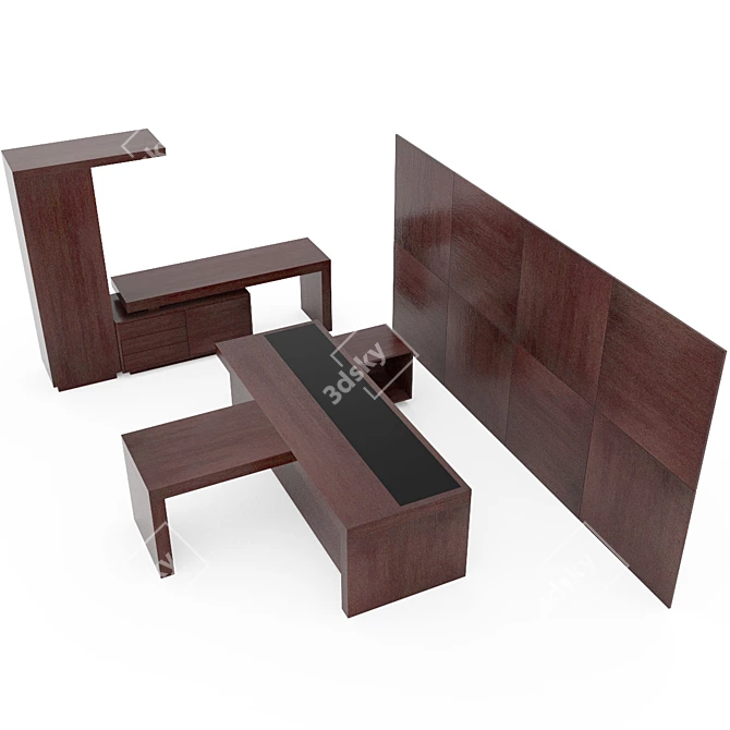 Executive Office Furniture 3D model image 1