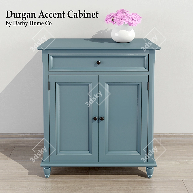 Elegant Durgan Accent Cabinet 3D model image 1