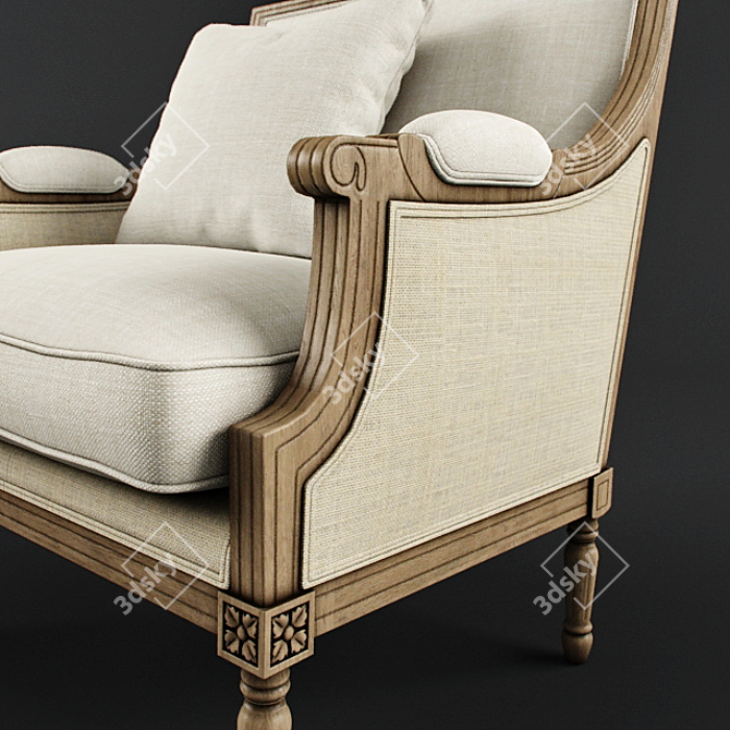 Classic Armchair 3D model image 2