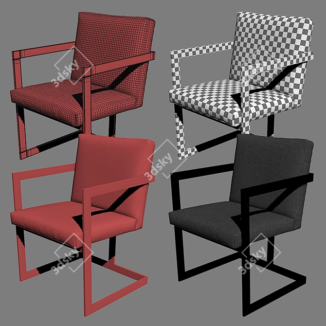 Milo Baughman Hang Out Chairs 3D model image 3