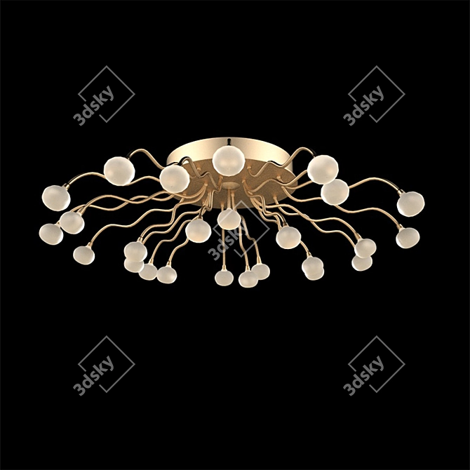 Elegant 25-Light Chandelier 3D model image 1