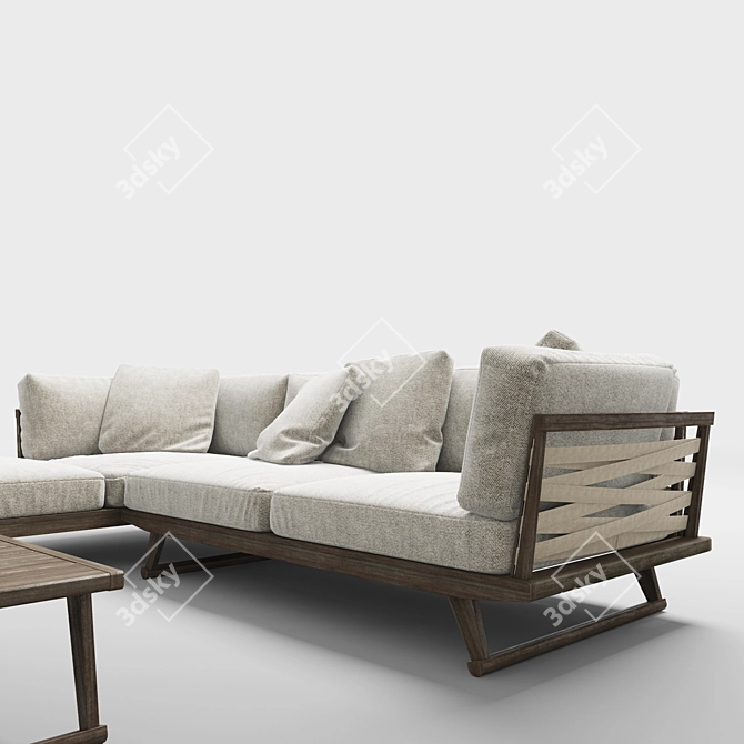 B&B Italia Gio: Elegant Sofa Table 3D model image 2