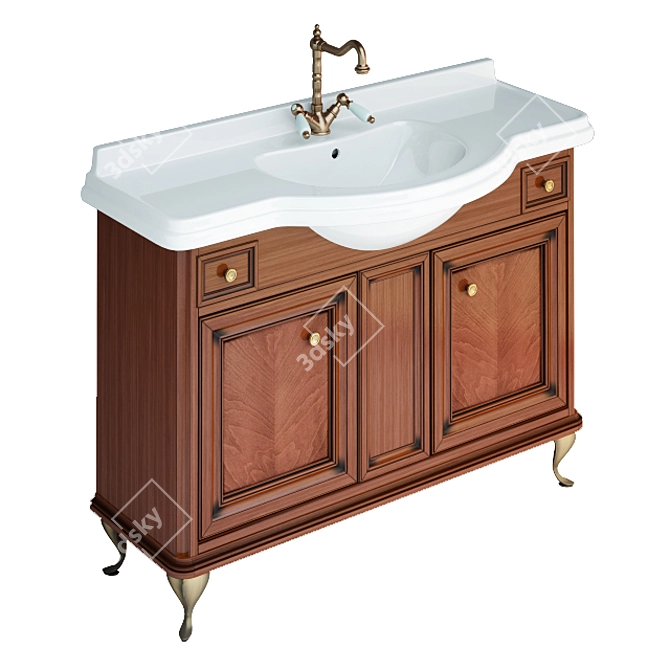 Ravenna 120 - Elegant Bathroom Furniture 3D model image 2