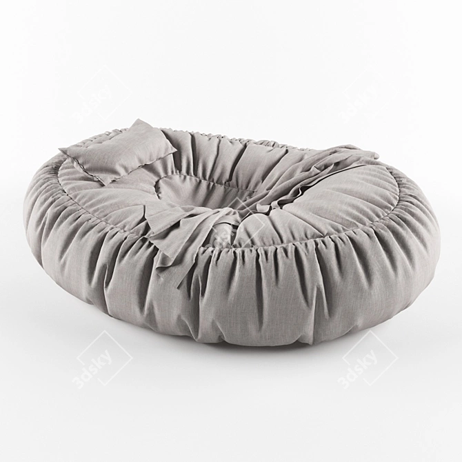 Cosy Floor Cushion 3D model image 2