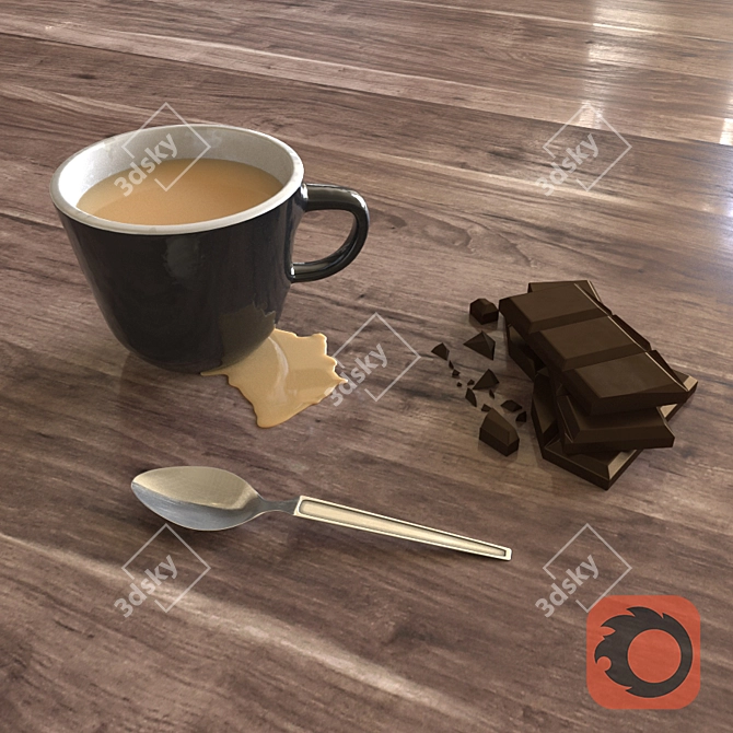 Chocojava: Indulgent Coffee with Chocolate 3D model image 2