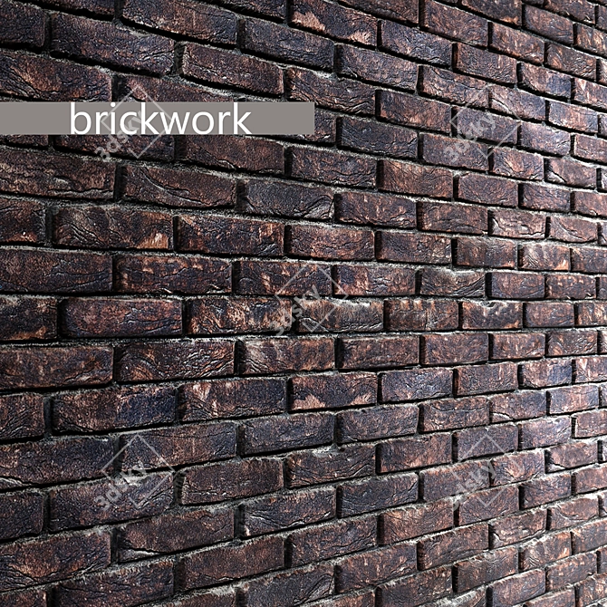 Versatile Brick Wall: Ideal for Tiling 3D model image 1