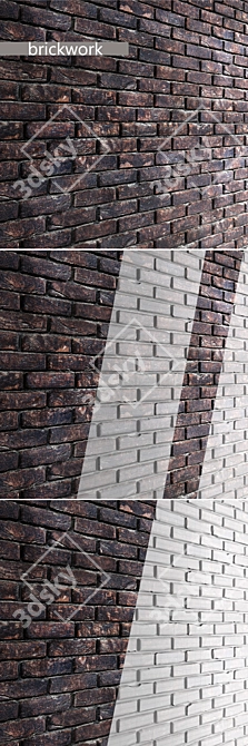 Versatile Brick Wall: Ideal for Tiling 3D model image 2