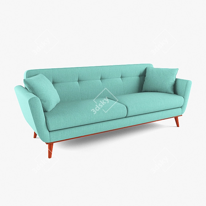 Elegant Hanford Sofa: Max 2015, Max 2012, FBX 3D model image 1