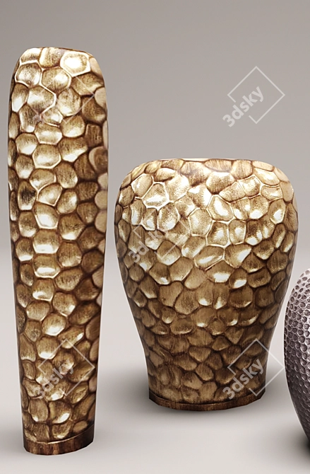 Elegant Metal Vases Collection: Howard Elliott 3D model image 3