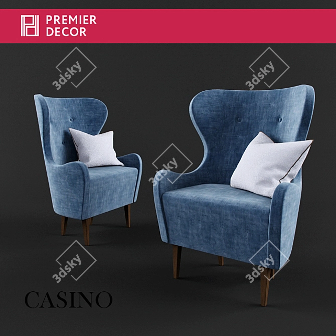 Elevate Your Space with CASINO Chair 3D model image 1