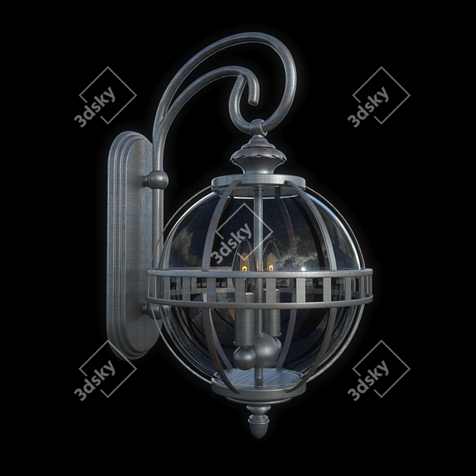 Elegant Outdoor Pendant Light 3D model image 1