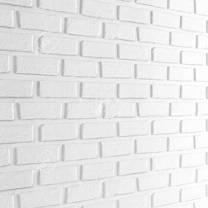 Contemporary White Brick Tiles 3D model image 3