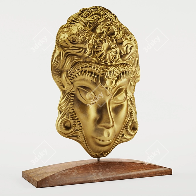 Elegant Decorative Mask 3D model image 1