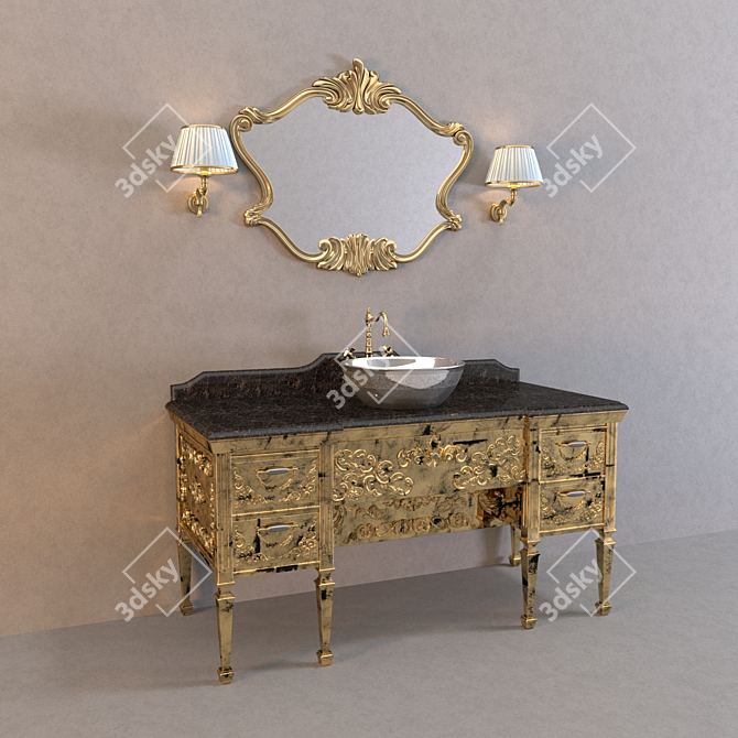 Elegant Gaia Impero Vanity 3D model image 1