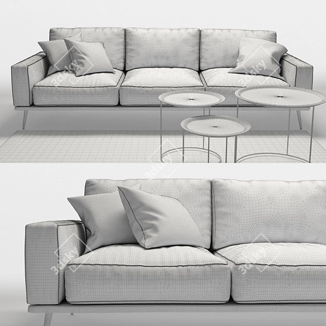 Bo Concept Carlton Sofa 3D model image 3