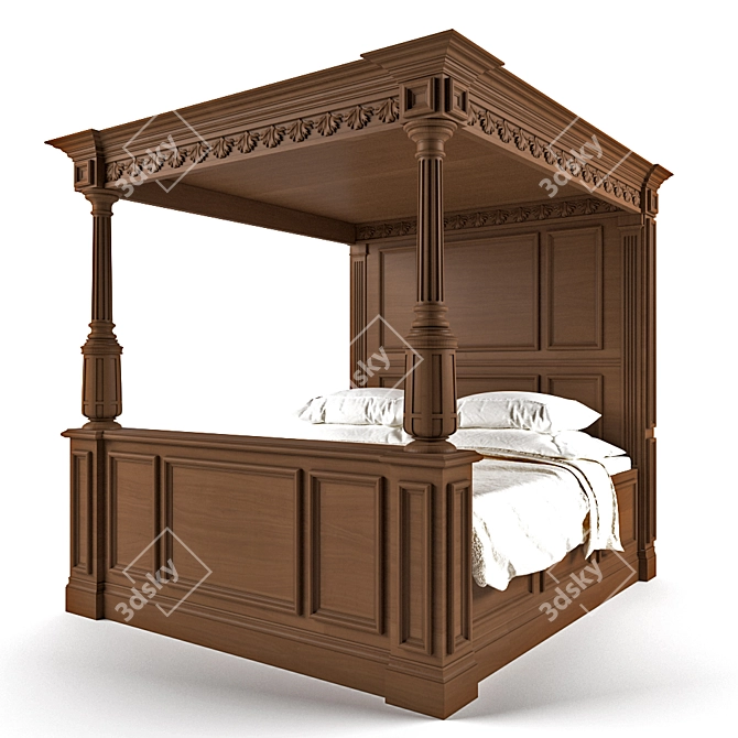 Luxury Clive Christian Bed 3D model image 1