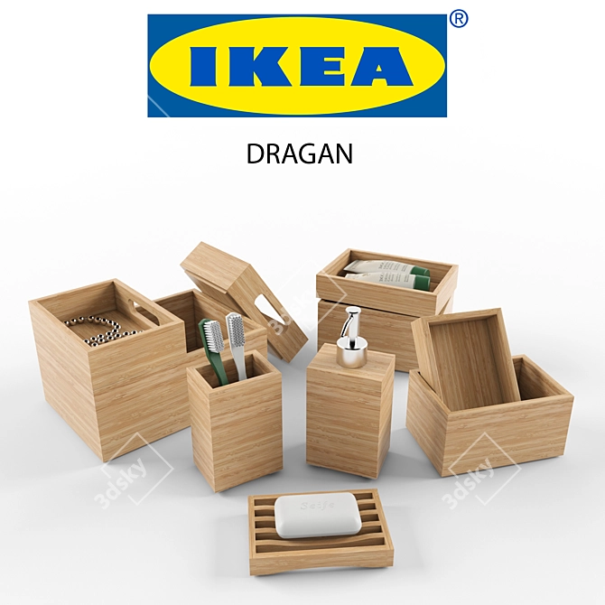 IKEA Dragan Bathroom Set 3D model image 1