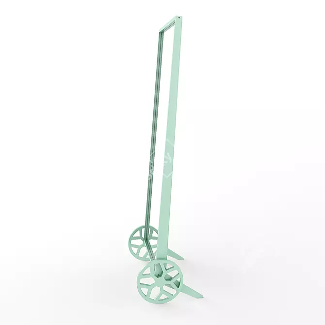 Portable Mirrored Floor Stand 3D model image 2