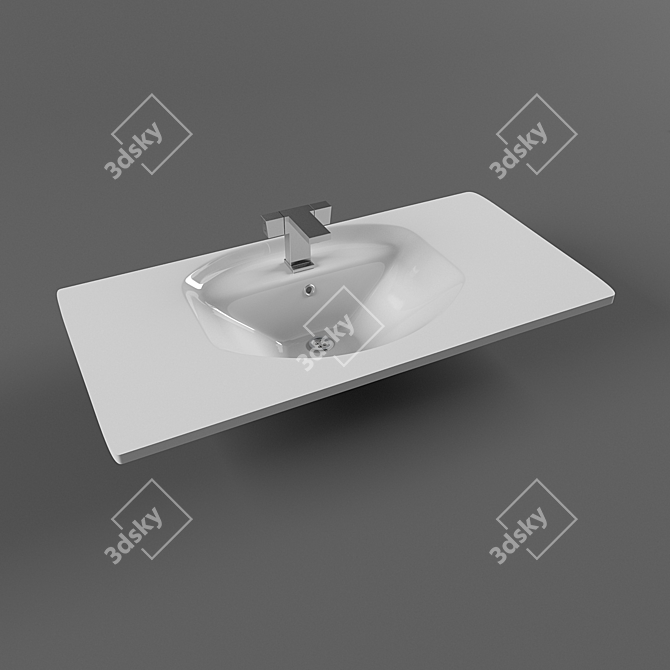 Adjustable Wash Basin 3D model image 1