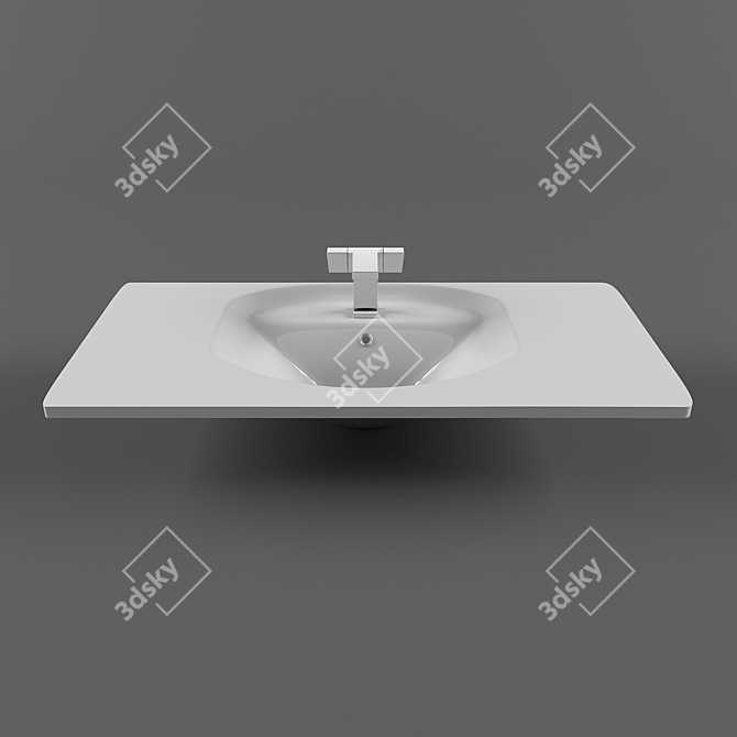 Adjustable Wash Basin 3D model image 2