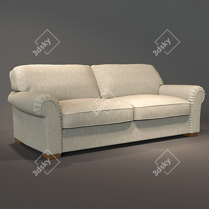 Silver RoyBosh Sofa - Stylish and Spacious 3D model image 1