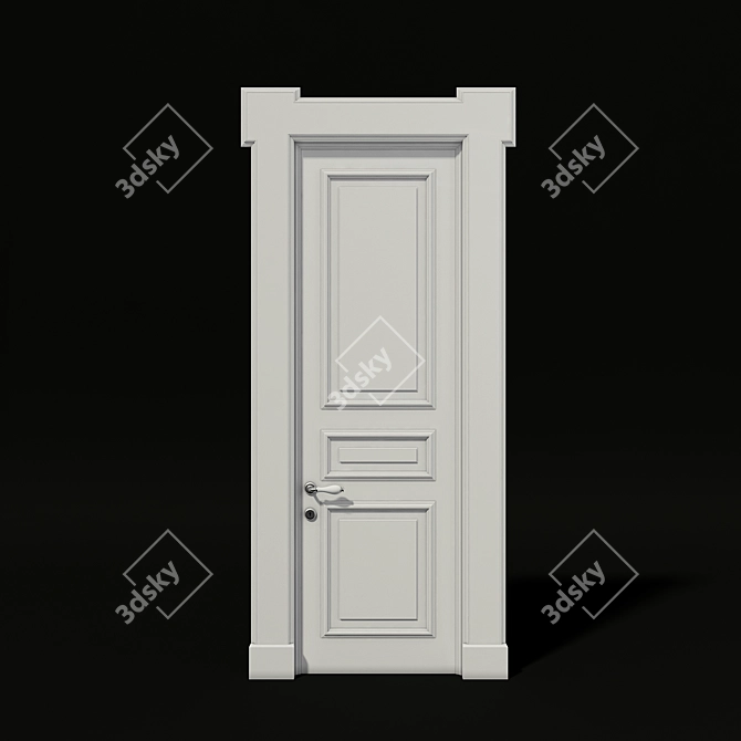 Custom Classic Door, 900x2700mm 3D model image 1