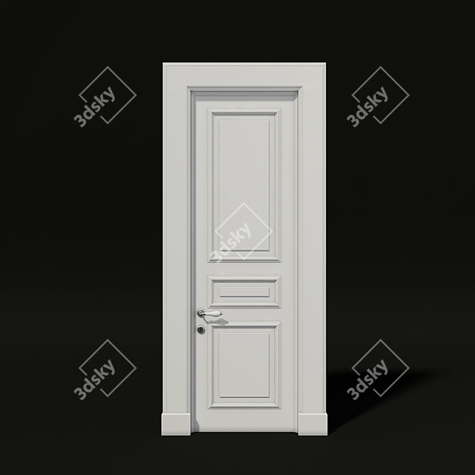 Custom Classic Door, 900x2700mm 3D model image 2