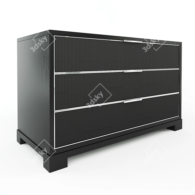 Sleek JNL Kushiro Wooden Dresser 3D model image 1