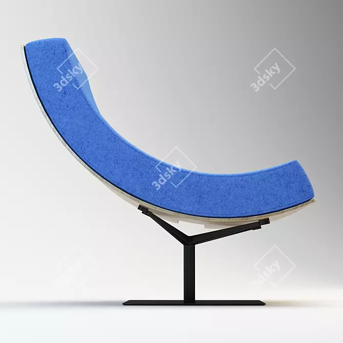 Tipographia Chair: Unique Alphabet Design 3D model image 3