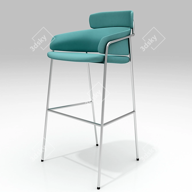 Sleek Strike Stool 3D model image 1