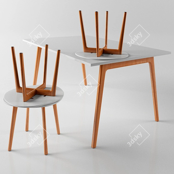 Stylish and Versatile Table: 6100 SAN_SIRO 3D model image 1