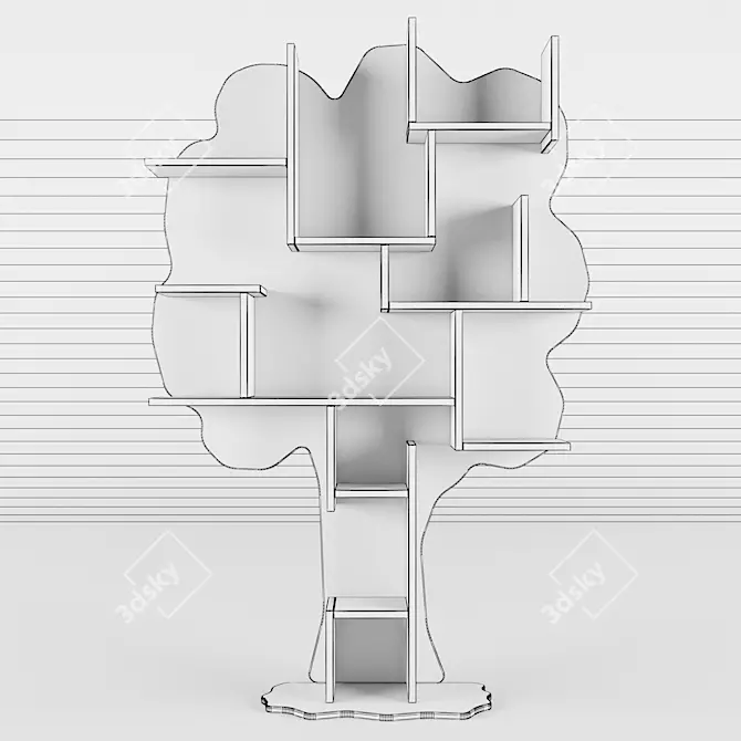 Tree Bookshelf - Stylish Shelving 3D model image 2
