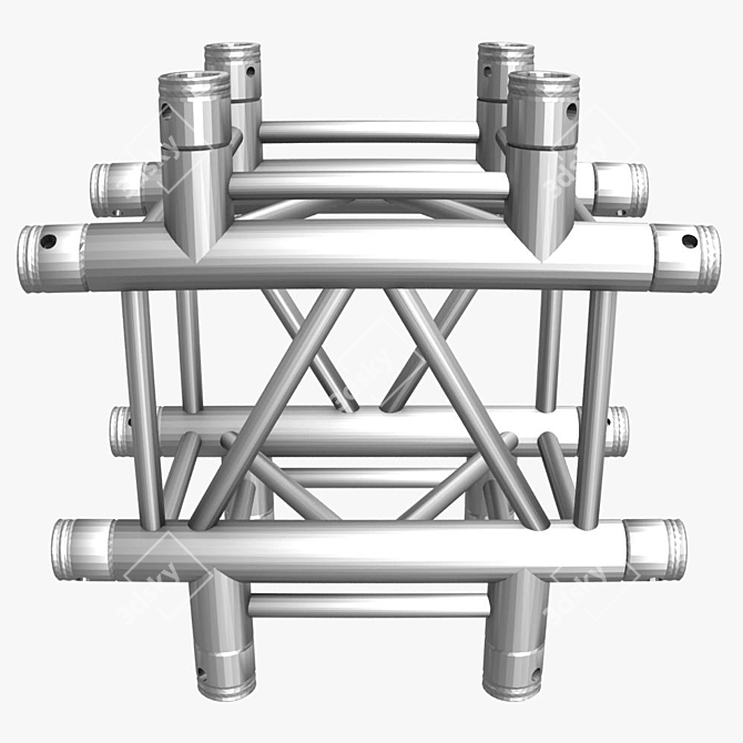 Modular Square Truss Junction 3D model image 2