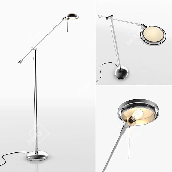 Elegant Winston Floor Lamp 3D model image 1