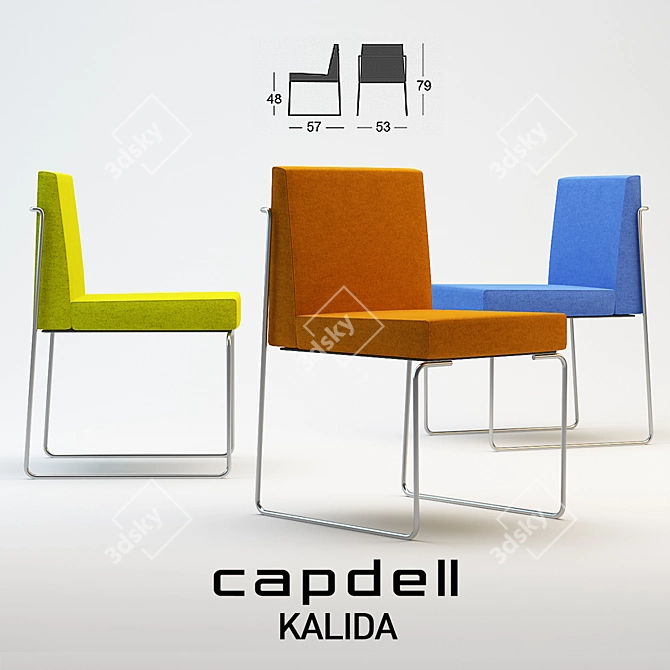 Capdell Kalida Chair: Versatile and Stylish 3D model image 1