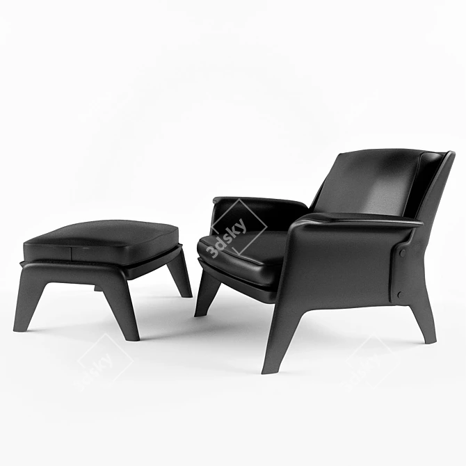 Elegant Comfort: Glover Armchair 3D model image 2