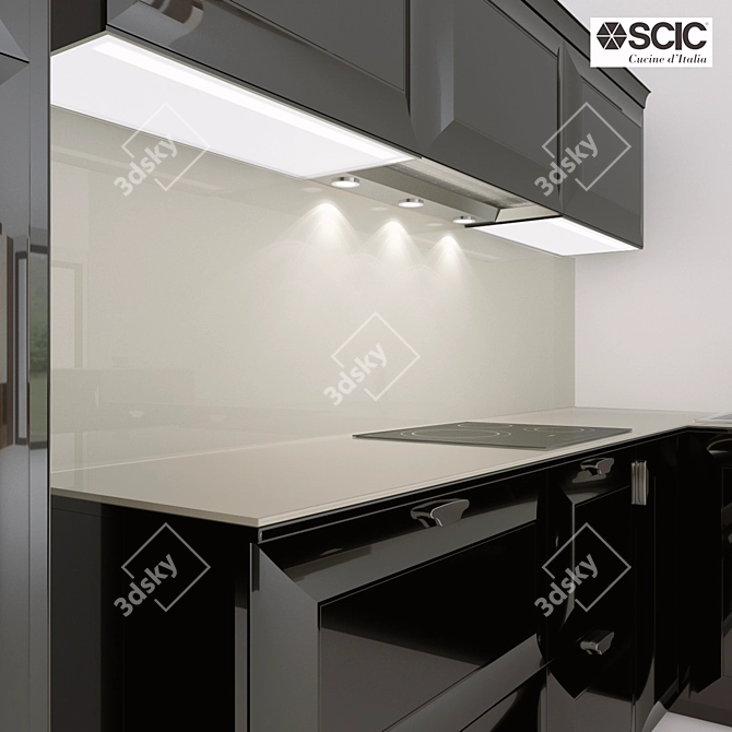 Timeless Elegance: SCIC Diamond Kitchen 3D model image 3