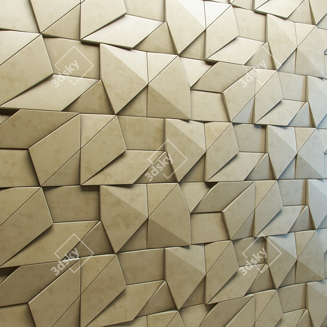 Origami-inspired 3D Wall Panel 3D model image 1