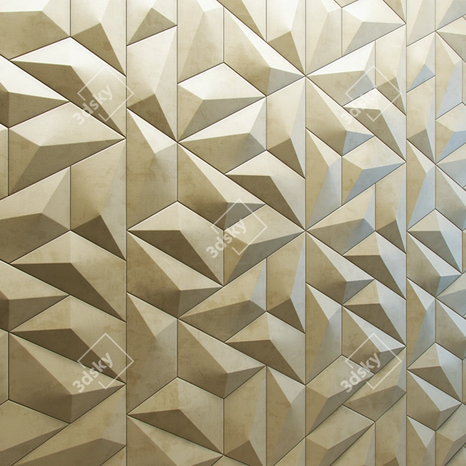 3D Panel Portuguese: Exquisite Wall Finishing 3D model image 1