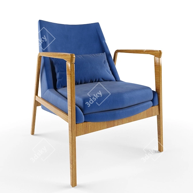 Cozy Seat Sofa & Pillow 3D model image 1