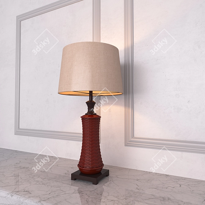 Elegant Cassian Pendant Light 3D model image 2